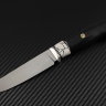 Нож Скаут сталь S390 рукоять стабилизированный бивень мамонта/стабилизированный граб/мозаичные пины/больстер мельхиор