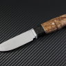 Нож Беркут порошковая сталь М390 рукоять стабилизированная карельская береза с проставкой акрилового композита, мозаичный пин