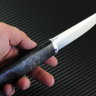 Нож Фин порошковая сталь Elmax рукоять стабилизированная карельская береза