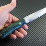 Нож Фин 2 порошковая сталь Elmax рукоять стабилизированная карельская береза