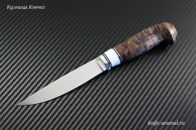 Knife Finca powder steel Elmax handle stabilized Karelian birch with composite spacer (imitation bone)