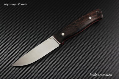 Knife Spaniard all-metal powder steel Elmax handle stabilized Karelian birch