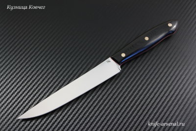 Kitchen knife for slicing steel D2 handle G10