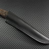 Нож Скаут порошковая сталь М390 рукоять стабилизированная карельская береза/клык моржа/мозаичные пины/больстер мельхиор