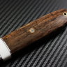 Scandinavian knife powder steel Elmax handle stabilized Karelian birch/Corian