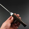  Scout knife powder steel S390 handle stabilized Karelian birch/corian