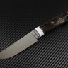 Scout knife steel D2 handle stabilized Karelian birch/corian /mosaic pins