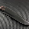 Knife Fin steel N690 handle stabilized suvel Karelian birch/corian /mosaic pins