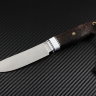  Taiga knife powder steel S390 handle stabilized Karelian birch with a Corian composite spacer