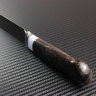 Taiga knife steel K340 handle stabilized Karelian birch/corian /mosaic pins