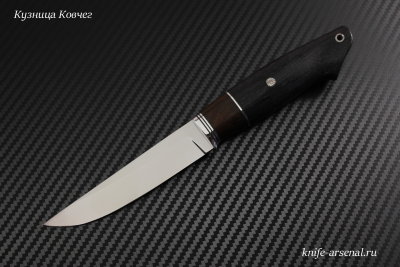 Knife Cardinal steel D2 handle stabilized hornbeam/Arizona ironwood/Mosaic pins
