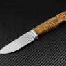 Golden Eagle knife steel D2 handle stabilized Karelian birch, jewelry pin