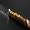 Нож Беркут сталь D2 рукоять стабилизированная карельская береза, ювелирный пин