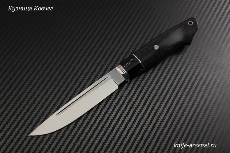 Cardinal knife with dol steel N690 handle stabilized hornbeam/kirinite /Mosaic pins