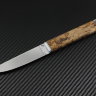 Knife Fin steel D2, handle stabilized Karelian birch, jewelry pin