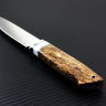 Scout Small knife, Elmax steel, handle stabilized Karelian birch + corian, jewelry pin