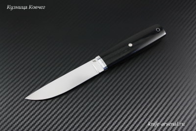Knife Scandinavian steel D2 handle Mikarta, jewelry pin