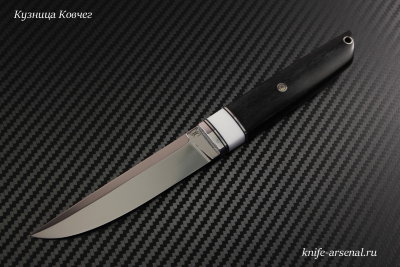 Aiguchi knife steel D2 handle Mikarta/korian /Mosaic pins