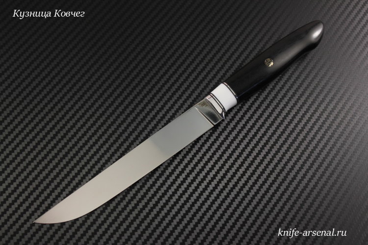 Knife for cutting steel D2 handle mikarta/corian /mosaic pins