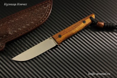 Нож Шейный №3 порошковая сталь Elmax рукоять ironwood/штифты карбон/в наличии