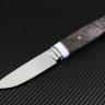 Scout knife small steel D2 handle stabilized Karelian birch /composite (imitation bone)