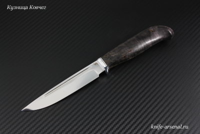 Knife Finca steel D2, handle stabilized Karelian birch