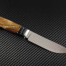 Taiga knife steel S390 handle stabilized birch blade /mammoth tooth/mosaic pins/bolster white metal
