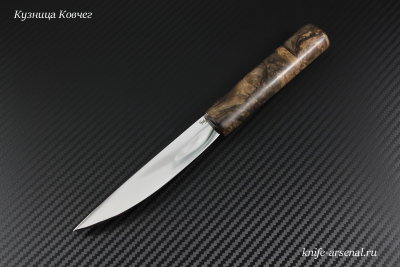 Нож Якутский сталь кованная Х12МФ рукоять стабилизированный корень ореха