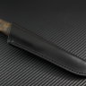 Knife Taiga steel K340 handle walnut root/corian