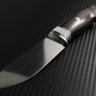 Taiga knife steel M398 handle stabilized Karelian birch/corian /mosaic pins