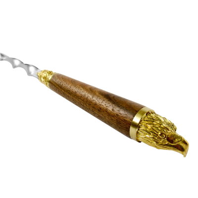 Skewer Eagle handle brass, walnut