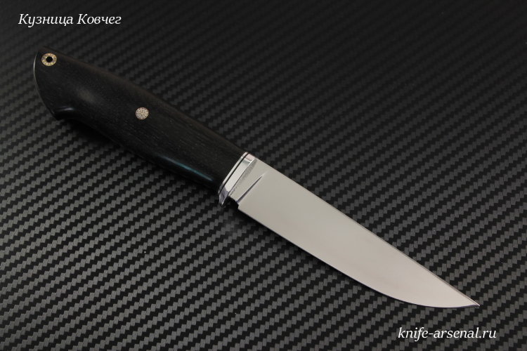 Scout knife Steel N690 handle stabilized Hornbeam /Mosaic Pins