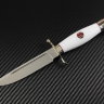 Knife Fink NKVD powder steel Elmax handle white composite with a star
