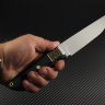 Scout knife steel D2 handle hornbeam /acrylic composite
