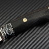 Taiga knife steel S390 handle mammoth tooth/stabilized hornbeam/mosaic pins/nickel silver bolster