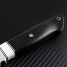 Scout Small knife, steel D2, handle black hornbeam + corian, mosaic pin