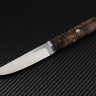 Knife Fin steel K340 handle stabilized Karelian birch/end-to-end mounting/mosaic pins
