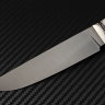 Scout knife steel S390 handle stabilized mammoth tusk/stabilized hornbeam/mosaic pins/nickel silver bolster