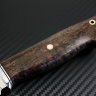Scout Small knife, Elmax steel, handle stabilized Karelian birch/mosaic pin