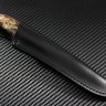 Нож Финка порошковая сталь M390 рукоять стабилизированная карельская береза с проставкой композита кориан