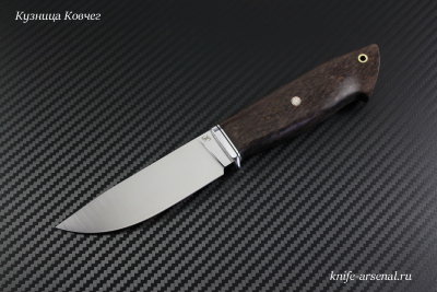 Нож Беркут порошковая сталь Elmax, рукоять стабилизированная карельская береза/мозаичный пин