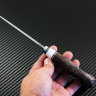 Нож Финка порошковая сталь Elmax рукоять стабилизированная карельская береза с проставкой композита (имитация кости)