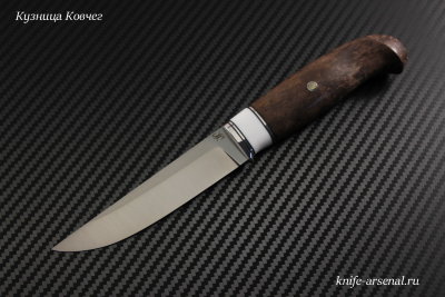 Нож Финский сталь Elmax рукоять стабилизированный сувель карельской березы/кориан/мозаичные пины