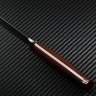 Нож Универсал цельнометаллический порошковая сталь М390 рукоять черно-оранжевая G10