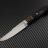 Knife Finnish steel D2 handle stabilized hornbeam/iron wood/mosaic pins