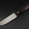 Scout knife all-metal powder steel M390 handle stabilized Karelian birch