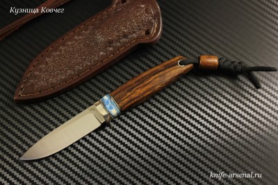  Нож Шейный №4 порошковая сталь Elmax рукоять ironwood/зуб мамонта/в наличии 