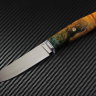 Нож Скаут порошковая сталь М390 рукоять двухцветная стабилизированная карельская береза/мозаичные пины