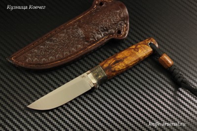  Нож Шейный №5 порошковая сталь Elmax рукоять ironwood/карбон/в наличии 