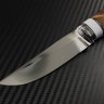 Knife Finnish steel Elmax handle stable. suvel karelian birch/corian /mosaic pins